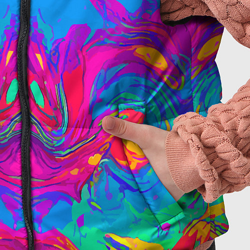 Детский жилет Красочная зеркальная абстракция - мода - нейросеть / 3D-Красный – фото 5