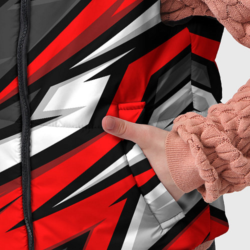 Детский жилет Митсубиси - красный спортивный / 3D-Светло-серый – фото 5