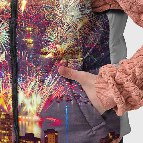 Детский жилет Салют в ночном небе / 3D-Красный – фото 5