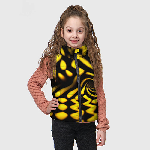 Детский жилет Желтая футболка с воронкой / 3D-Светло-серый – фото 3