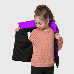 Детский жилет Градиент фиолетово-чёрный, цвет: 3D-черный — фото 2