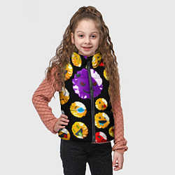 Детский жилет Хитрый эмоджи, цвет: 3D-светло-серый — фото 2