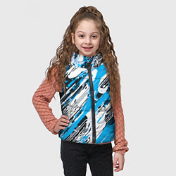 Детский жилет Спонтанные брызги голубые, цвет: 3D-черный — фото 2