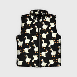 Детский жилет Паттерн с гусями, цвет: 3D-черный