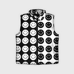 Детский жилет Smiley black and white, цвет: 3D-светло-серый