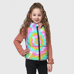 Детский жилет Tie-Dye кислотный в стиле барби, цвет: 3D-черный — фото 2