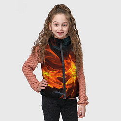 Детский жилет Пламя костра, цвет: 3D-светло-серый — фото 2