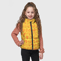 Детский жилет Фастфуд - жёлтый, цвет: 3D-черный — фото 2
