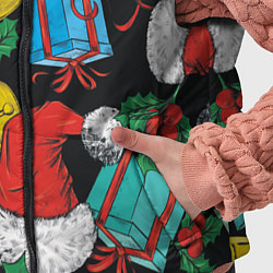 Детский жилет Узор с рождественскими колокольчиками, цвет: 3D-черный — фото 2