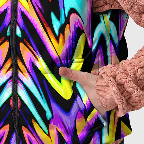 Детский жилет Красочный зеркальный паттерн - нейросеть / 3D-Светло-серый – фото 5