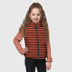 Детский жилет Полосатый красно-оранжевый и чёрный, цвет: 3D-черный — фото 2