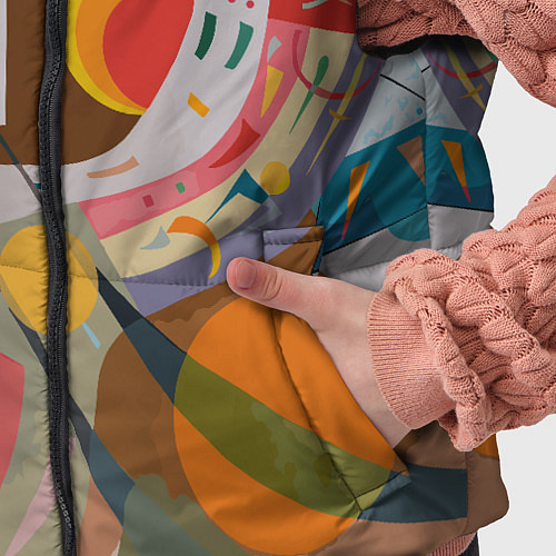 Детский жилет Искусство Кандинского - Доминирующая кривая / 3D-Светло-серый – фото 5