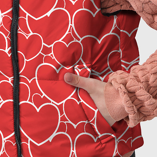 Детский жилет Сердечки любви / 3D-Черный – фото 5