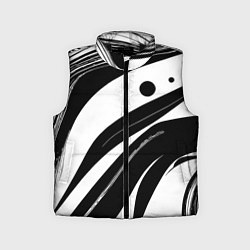Детский жилет Abstract black and white composition, цвет: 3D-черный