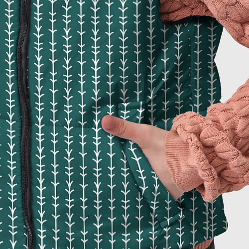 Детский жилет Зелёно-морской в полоску / 3D-Черный – фото 5