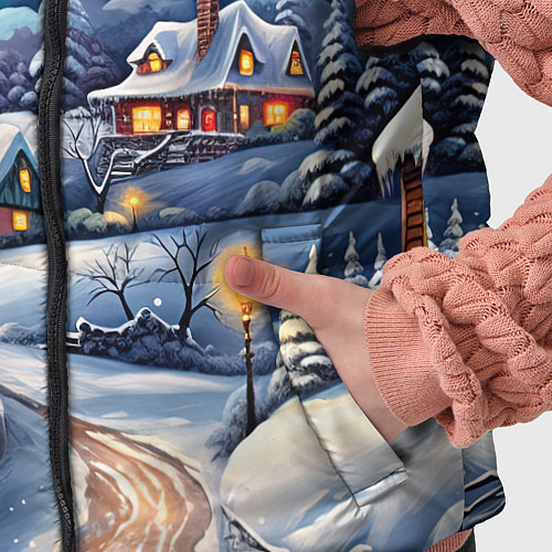 Детский жилет Новогоднее настроение / 3D-Черный – фото 5