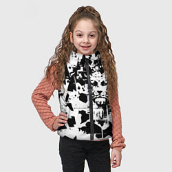 Детский жилет Морда льва - абстракция, цвет: 3D-черный — фото 2