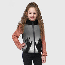 Детский жилет Руки зомби в ночном тумане, цвет: 3D-черный — фото 2