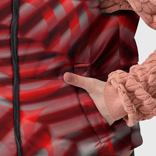 Детский жилет Горящие плитки / 3D-Красный – фото 5