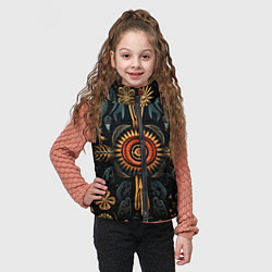 Детский жилет Паттерн в славянской стилистике, цвет: 3D-черный — фото 2