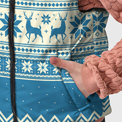 Детский жилет Sweater with deer on a blue background, цвет: 3D-черный — фото 2