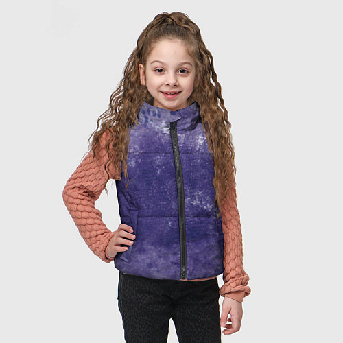 Детский жилет Абстракция - violet color background / 3D-Красный – фото 3