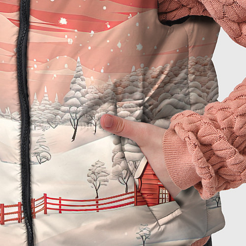 Детский жилет Завораживающий зимний пейзаж / 3D-Черный – фото 5