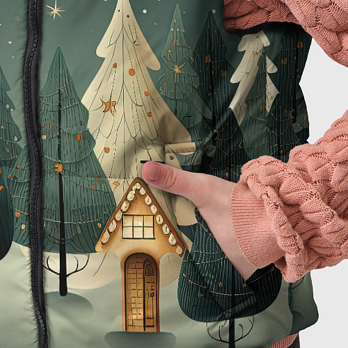 Детский жилет Снежный городок с горками / 3D-Светло-серый – фото 5