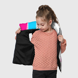 Детский жилет PUBG neon gradient style по-вертикали, цвет: 3D-черный — фото 2