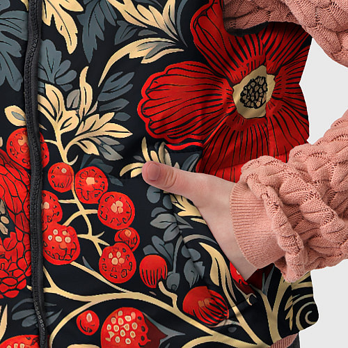 Детский жилет Новогодние ягодки и узоры / 3D-Черный – фото 5