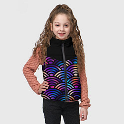 Детский жилет Чёрный берег и рябь на волнах, цвет: 3D-светло-серый — фото 2
