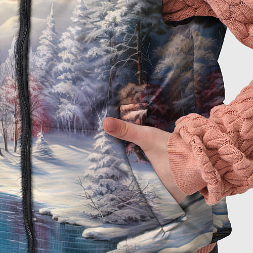 Детский жилет Сказочное сияние нового года / 3D-Светло-серый – фото 5