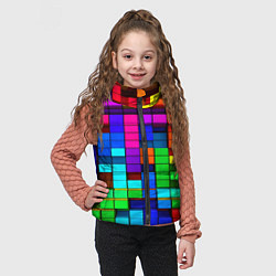 Детский жилет Радужный кубизм, цвет: 3D-светло-серый — фото 2