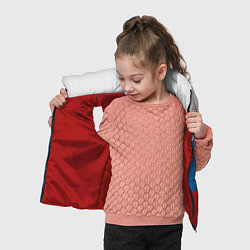 Детский жилет Вязаный российский флаг, цвет: 3D-красный — фото 2