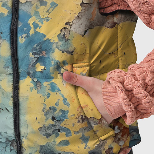 Детский жилет Гранжевая стена с краской / 3D-Черный – фото 5