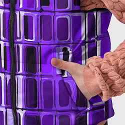 Детский жилет Фиолетовые прямоугольники, цвет: 3D-светло-серый — фото 2