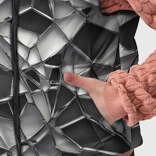 Детский жилет Чёрно-белая сетка / 3D-Черный – фото 5