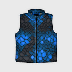Детский жилет Синий трескающийся камень