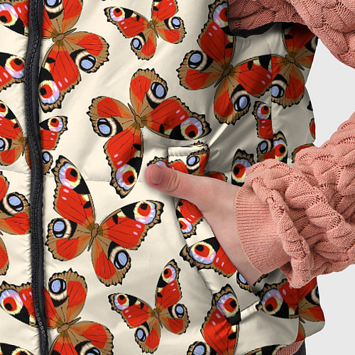 Детский жилет Бабочки хамелеоны / 3D-Черный – фото 5