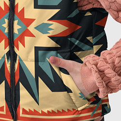 Детский жилет Орнамент в стиле американских индейцев, цвет: 3D-черный — фото 2