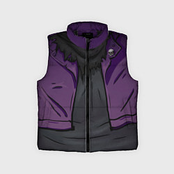 Детский жилет Фиолетовая косуха лича с черепами, цвет: 3D-черный