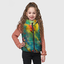 Детский жилет Абстрактные мазки краски, цвет: 3D-светло-серый — фото 2