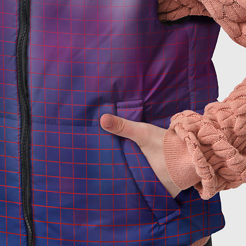 Детский жилет Клетчатый паттерн / 3D-Черный – фото 5