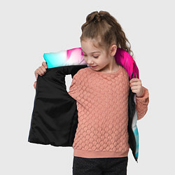 Детский жилет GTA 6 neon gradient style вертикально, цвет: 3D-черный — фото 2
