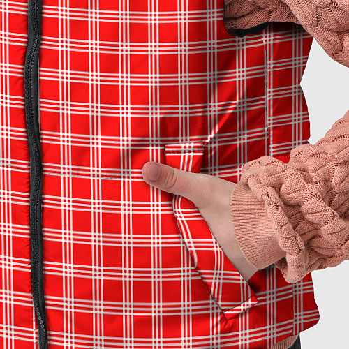 Детский жилет Красно-белый клетчатый / 3D-Красный – фото 5