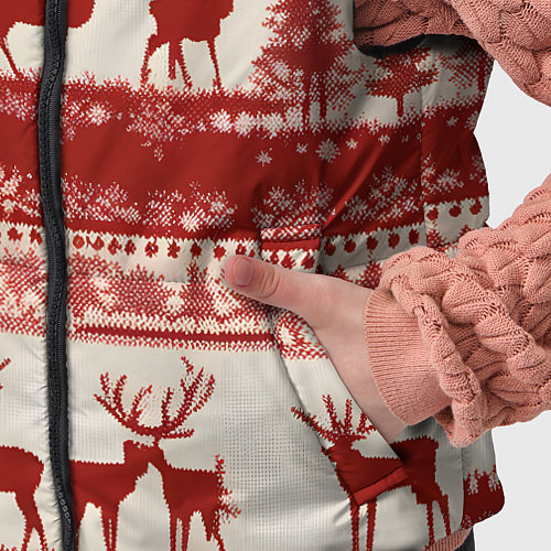 Детский жилет Красные олени / 3D-Красный – фото 5