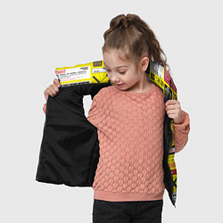 Детский жилет Предупреждающие знаки, цвет: 3D-черный — фото 2