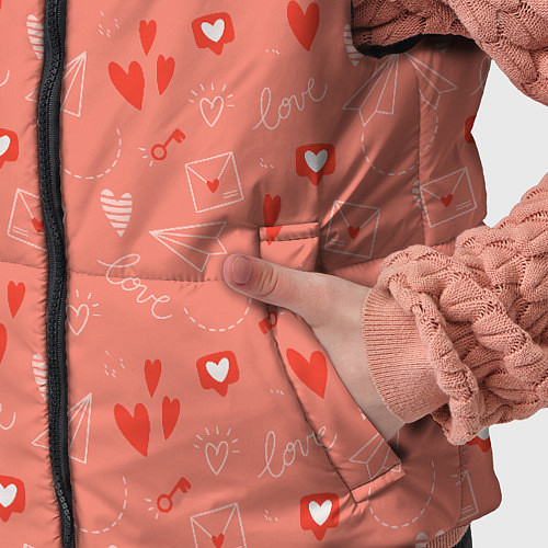 Детский жилет Love heart message pattern / 3D-Красный – фото 5