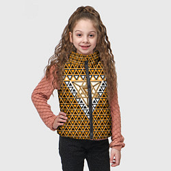 Детский жилет Жёлтые и чёрные треугольники, цвет: 3D-черный — фото 2