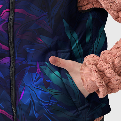 Детский жилет Абстрактный камуфляж в кислотных абстрактных пятна / 3D-Черный – фото 5